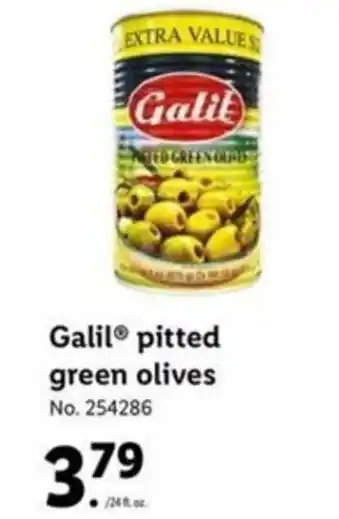 Lidl Galil Pitted Green Olives offer