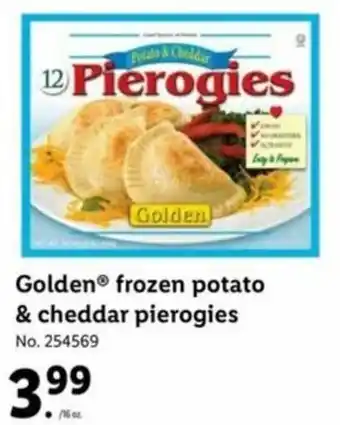 Lidl Golden Frozen Potato & Cheddar Pierogies offer