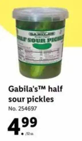 Lidl Gabila's Half Sour Pickles offer