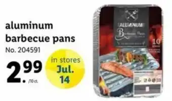 Lidl Aluminum Barbecue Pans offer