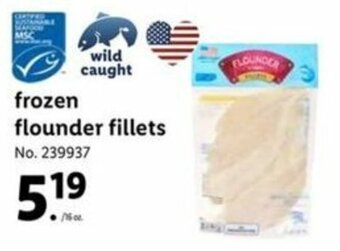 Lidl Frozen Flounder Fillets offer