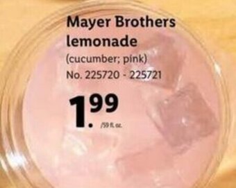 Lidl Mayer Brothers Lemonade offer