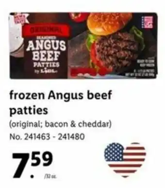 Lidl Frozen Angus Beef Patties offer