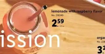 Lidl Lemonade With Raspberry Flavor offer