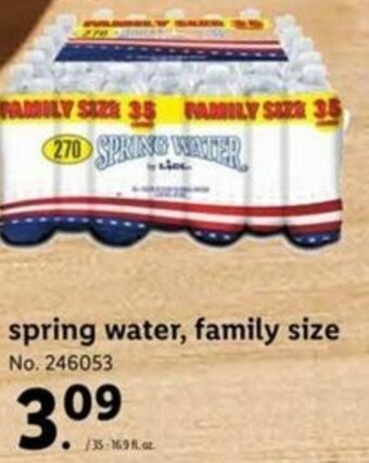 Lidl Spring Water,Family Size offer