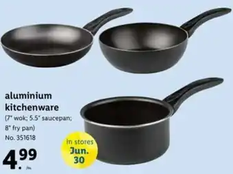 Lidl Aluminum Kitchenware offer