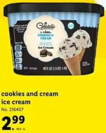 Lidl Cookies And Cream Ice Cream offer