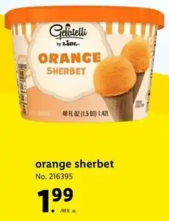 Lidl Orange Sherbet offer