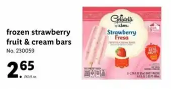 Lidl Frozen Strawberry Fruit & Cream Bars offer