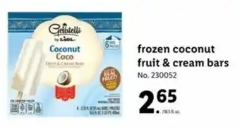 Lidl Frozen Coconut Fruit & Cream Bars offer