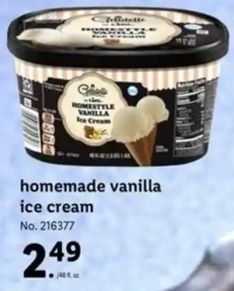 Lidl Homemade Vanilla Ice Cream offer