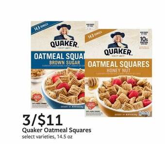 Fareway Quaker Oatmeal Squares offer
