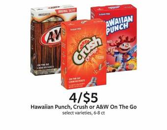 Fareway Hawaiian Punch, Crush Or A&w On The Go offer