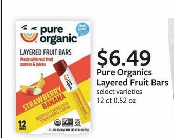 Fareway Pure Organics Layered Fruit Bars offer