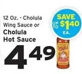 Hannaford Cholula Hot Sauce offer
