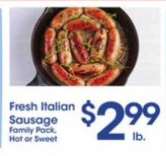 Price Rite Fresh Italian Sausage offer