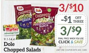Morton Williams Dole Chopped Salads offer