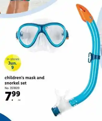 Lidl Children's Mask And Snorkel Set offer