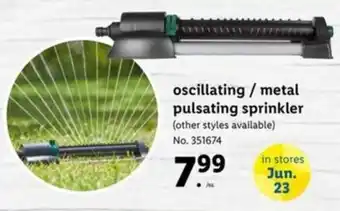 Lidl Oscillating/Metal Pulsating Sprinkler offer