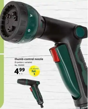 Lidl Thumb Control Nozzle offer