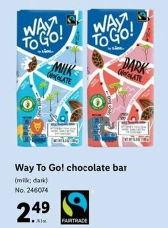Lidl Way To Go! Chocolate Bar offer