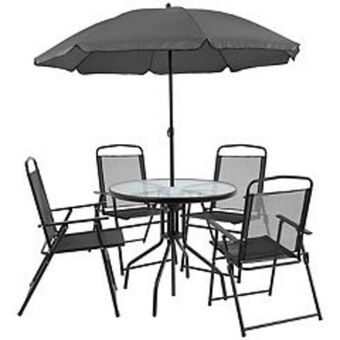 Kohl's Flash furniture nantucket patio table, chair & umbrella 6-piece set offer