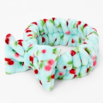 Claire's Cherry plush makeup bow headwrap offer