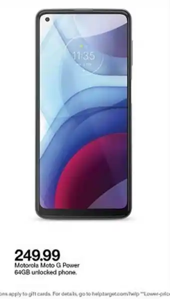 Target Motorla Moto G Power 64gb Unlocked Phone offer