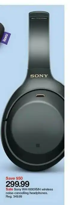 Target Sony Wh-1000xm4 Wireless Noise-cancelling Headphones offer