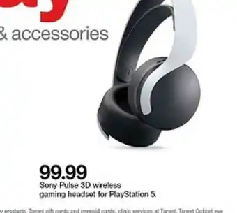 Target Sony Pulse 3d Wireless Gaming Headset For Playstaion 5 offer