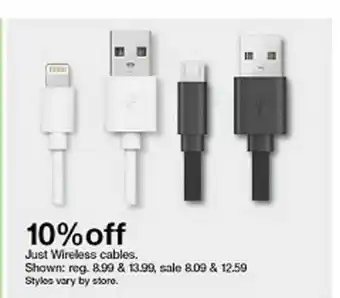 Target Just Wireless Cables offer
