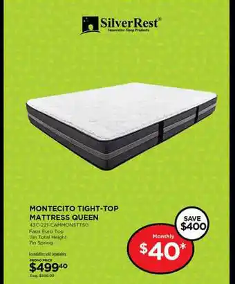 Curacao Montecito Tight-top Mattress Queen offer