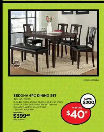 Curacao Sedona 6pc Dining Set offer