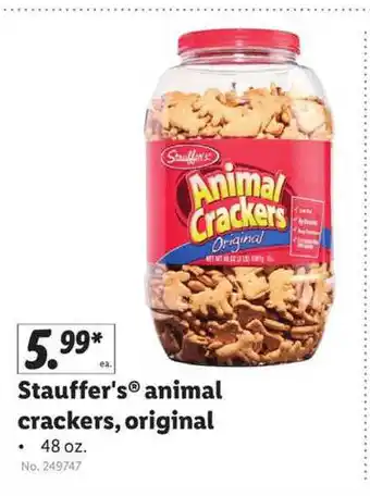 Lidl Stauffer's Animal Crackers, Original 48 Oz. offer