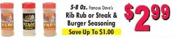 Miners County Market 5-8 oz. Rib Rub or Steak & Burger Seasoning offer
