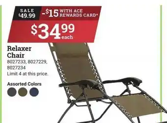 Ace Hardware Relaxer Chair offer
