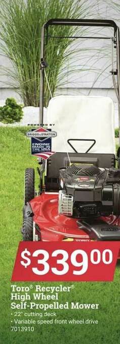 Ace Hardware Toro® Recycler® High Wheel Self-Propelled Mower offer
