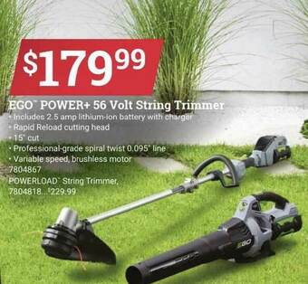 Ace Hardware Ego™ Power+ 56 Volt String Trimmer offer