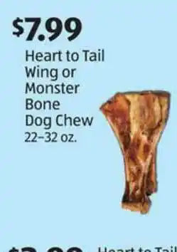 Aldi Heart To Tail Wing Or Monster Bone Do Chew offer