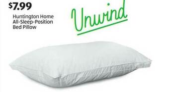Aldi Huntington Home All-sleep-position Bed Pillow offer