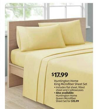 Aldi Huntington Home King Microfiber Sheet Set offer