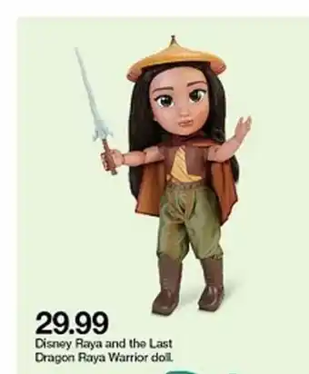 Target Disney Raya And The Laste Dragon Raya Warrior Do offer