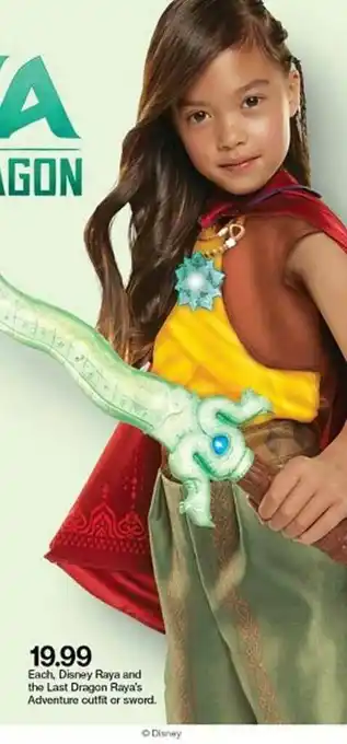 Target Disney Raya And The Last Dragon Raya's Adventure Outfit O Sword offer