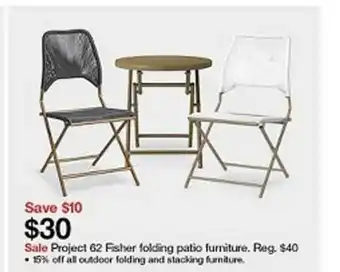 Target Project 62 Fisher Folding Patio Furniture offer