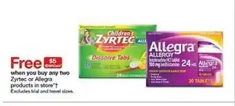 Target Zyrtec Or Allegra offer