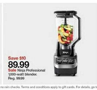 Target Ninja Professional 1000 Watt Blender offer