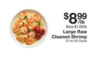 Large Raw Cleaned Shrimp