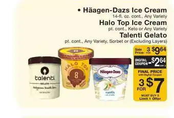 Fairway Store Market Häagen-dazs Ice Cream , Halo Top Ice Cream , Talenti Gelato offer