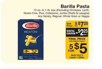 Fairway Store Market Barilla Pasta offer