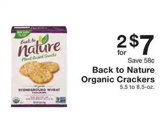 Fairway Store Market Back To Nature Organic Crackers offer